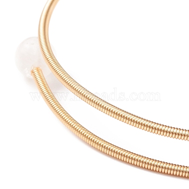 Bracelet en perles rondes de quartz rose naturel et de perles(BJEW-JB08464-02)-5