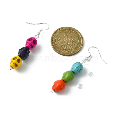 Dyed Synthetic Turquoise Dangle Earrings(EJEW-JE05376-01)-3