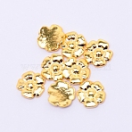 Retro Alloy Cabochons, Nail Art Decoration Accessories, Flower, Golden, 7.3x1.4mm(TIBE-WH0001-03L-G)