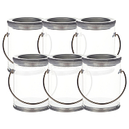 BENECREAT PVC Portable Visual Cylinder, with Tinplate Lid and Handle, Column, Clear, 2-1/8x2-5/8 inch(5.3x6.8cm)(CON-BC0001-90)