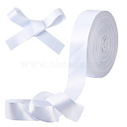 Thermal Transfer Polyester Flat Hanging Strap, DIY Accessories, White, 40x0.7mm, 25m/bundle(FW-TAC0001-02E)