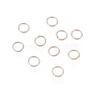 304 Stainless Steel Open Jump Rings, Rose Gold, 24 Gauge, 4x0.5mm, Inner Diameter: 3mm(STAS-O098-01RG-03)