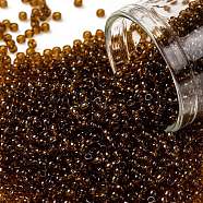 TOHO Round Seed Beads, Japanese Seed Beads, (941) Transparent Smoked Topaz, 11/0, 2.2mm, Hole: 0.8mm, about 1110pcs/10g(X-SEED-TR11-0941)