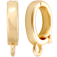 8Pcs Brass Twister Clasps, with Vertical Loops, Real 18K Gold Plated, 10.5x6x2mm, Hole: 1.2mm, Inner Diameter: 6.5x4.5mm(FIND-BBC0002-59)