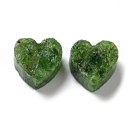 Natural Diopside Cabochons, Heart, 6~7x6~6.5x3mm(G-F751-C01-01)