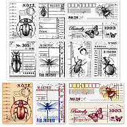 PVC Stamps, for DIY Scrapbooking, Photo Album Decorative, Cards Making, Stamp Sheets, Film Frame, Insects, 21x14.8x0.3cm(DIY-WH0371-0058)