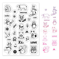 PVC Plastic Stamps, for DIY Scrapbooking, Photo Album Decorative, Cards Making, Stamp Sheets, Animal Pattern, 16x11x0.3cm(DIY-WH0167-56-334)