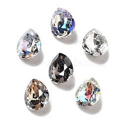 K9 Glass, Imitation Czech Rhinestone, Teardrop, Mixed Color, 8x6x3.5mm(GLAA-H034-03B)