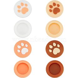 SUPERFINDINGS 2 Sets 2 Styles Silicone Replacement Cat Paw Thumb Grip Caps, Thumb Grips Analog Stick Cover, Mixed Color, 16.5x8mm, Inner Diameter: 11mm, Packing Box: 14.3x8.1x1.4cm, 4pcs/set, 1 set/style(AJEW-FH0001-43)