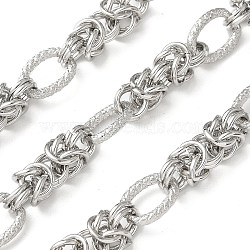 304 Stainless Steel Link Chains, Unwelded, with Spool, Stainless Steel Color, 21x7x7mm, about 5m/roll(CHS-Z004-07P)