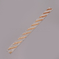 Glitter Hotfix Rhinestone, Hot Melt Adhesive on the Back, Costume Accessories, Flat, Crystal, 400x35x1.5mm(DIY-TAC0002-68)