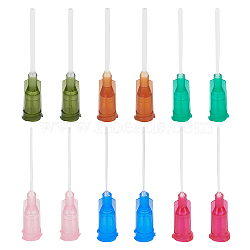 Plastic Fluid Precision Blunt Needle Dispense Tips, Mixed Color, 42.5x7.7mm, Pin: 0.7~1.6mm, 144pcs/box(TOOL-BC0001-90)