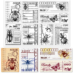 PVC Stamps, for DIY Scrapbooking, Photo Album Decorative, Cards Making, Stamp Sheets, Film Frame, Insects, 21x14.8x0.3cm(DIY-WH0371-0058)