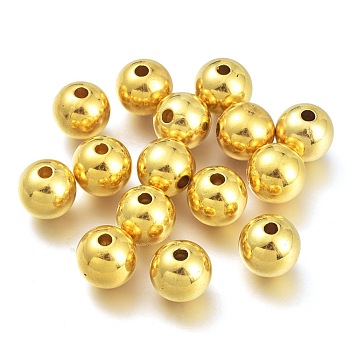 CCB Plastic Beads, Round, Golden, 11.5x11.5mm, Hole: 2.5mm