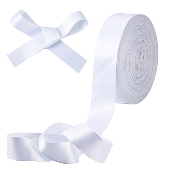 Thermal Transfer Polyester Flat Hanging Strap, DIY Accessories, White, 40x0.7mm, 25m/bundle