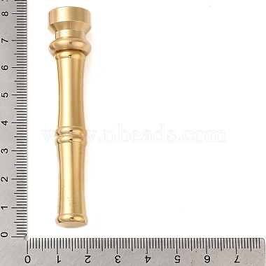 Golden Tone Brass Wax Seal Stamp Head with Bamboo Stick Shaped Handle(STAM-K001-05G-T)-4