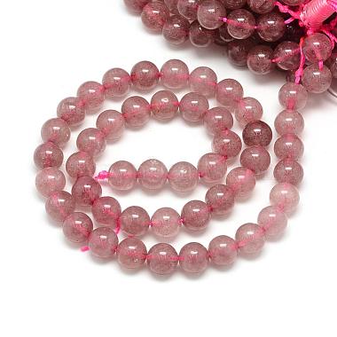 Natural Strawberry Quartz Beads Strands(G-S150-10-8mm)-2