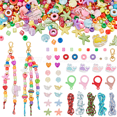 Ocean Theme DIY Keychain Making Kits(DIY-SP0007-56)-1