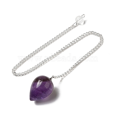 Natural Amethyst Dowsing Pendulums(G-R492-01S-11)-2