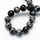 Natural Snowflake Obsidian Round Beads Strands(G-S172-4mm)-2
