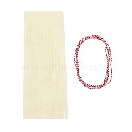 Paper Tassel Banner, with Cotton Cord, Light Goldenrod Yellow, 335mm(AJEW-WH0007-01K)