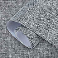 Linen Fabric, with Paper Back, for Book Binding, Gray, 400x0.37mm, about 1.2m/sheet(DIY-WH0308-383B)