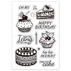 PVC Plastic Stamps, for DIY Scrapbooking, Photo Album Decorative, Cards Making, Stamp Sheets, Birthday Themed Pattern, 16x11x0.3cm(DIY-WH0167-56-16)
