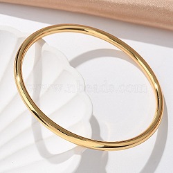 304 Stainless Steel Plain Bangles for Women, Golden, 1/8 inch(0.45cm), Inner Diameter: 2-5/8 inch(6.55cm)(BJEW-S161-13G)