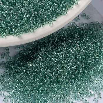 MIYUKI Round Rocailles Beads, Japanese Seed Beads, (RR2445) Transparent Sea Foam Luster, 15/0, 1.5mm, Hole: 0.7mm, about 5555pcs/bottle, 10g/bottle