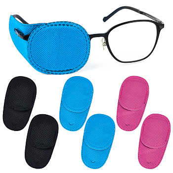 18Pcs 3 Colors Glasses Eye Patch, Reusable Lazy Eye Patch for Amblyopia Strabismus, Mixed Color, 103x52x1.5mm, 6pcs/color