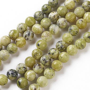 Natural Yellow Turquoise(Jasper) Beads Strands(X-G-Q462-10mm-22)-1