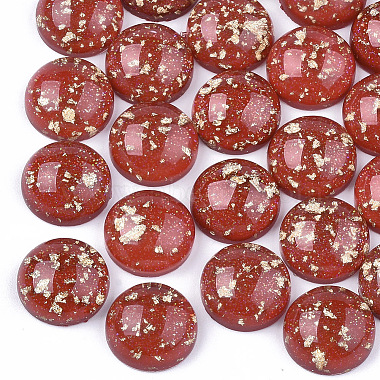 12mm Red Half Round Resin Cabochons