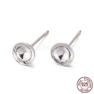 Silver Sterling Silver Stud Earring Findings