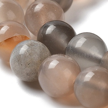 brins de perles de pierre de lune grise naturelle(G-F632-24-02-01)-3
