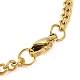 304 Stainlessa Steel Curb Chain Pendant Necklaces(NJEW-H034-08G)-3