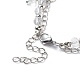 Glass Brided Beaded Dangle Stud Earrings & Multi-strand Bracelet(SJEW-JS01257)-5