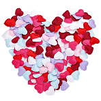 7 Bags 7 Colors Wedding Supplies, Love Heart Confetti Wedding Room Decoration, Cloth with Sponge Simulation Petals Sponge Bed Petals, Mixed Color, 25mm, about 100pcs/bag, 1 bag/color(FIND-CA0006-33)