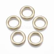 Spray Painted CCB Plastic Linking Rings, Round Ring, Gold, 23x4mm, Inner Diameter: 15mm(CCB-R104-16A-02)