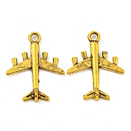 Alloy Pendants, Cadmium Free & Lead Free, Airplane, Antique Golden, 28x22x2mm, Hole: 2.5mm, about 625pcs/1000g(FIND-G065-05AG)