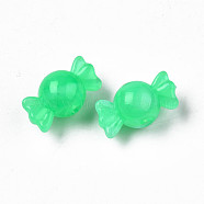 Acrylic Beads, Imitation Gemstone, Candy, Spring Green, 9.5x18x10mm, Hole: 2.5mm, about 830pcs/500g(MACR-S375-004-A02)