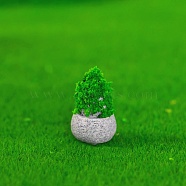 Resin Tree Display Decoration, Micro Landscape Garden Decorations, Dark Green, 16.5x26mm(RESI-G070-03E)