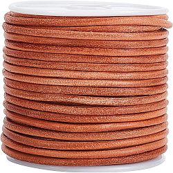 Cowhide Leather Cord, Jewelry Cord, Jewelry Making Material, BurlyWood, 3mm, about 21.87 Yards(20m)/Roll(WL-WH0010-01A)