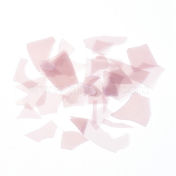 COE 90 Fusible Confetti Glass Chips, for DIY Creative Fused Glass Art Pieces, Misty Rose, 5.5~62.5x2.5~35x0.1~1.5mm(DIY-G018-01H)