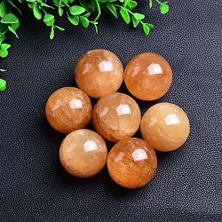 Natural Citrine Crystal Ball, Reiki Energy Stone Display Decorations for Healing, Meditation, 30~33mm(PW-WG40351-01)