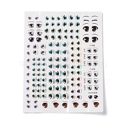 Water Transfer Doll Eyes Stickers, for Small Clay Doll Model Face, Eye Pattern, 14.9x11.4x0.03cm(DIY-B039-05)