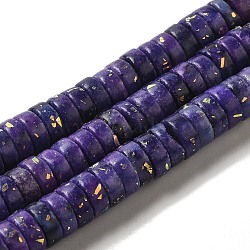 Natural Dolomite Beads Strands, with Synthetic Opal, Dyed, Disc, Heishi Beads, Purple, 8x3.5mm, Hole: 0.8mm, about 118~120pcs/strand, 15.94''(40.5cm)(G-K350-B01-03F)