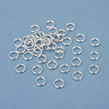 304 Stainless Steel Split Rings, Double Loops Jump Rings, Silver, 5x1mm, Inner Diameter: 3.8mm, Single Wire: 0.5mm