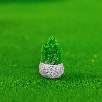 Resin Tree Display Decoration, Micro Landscape Garden Decorations, Dark Green, 16.5x26mm