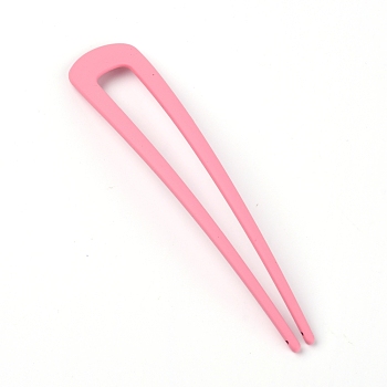 Zinc Alloy Hair Fork, Pink, 100x19.5x2mm