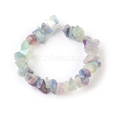 Natural Electroplated Fluorite Beads Strands(G-G767-08A)-2